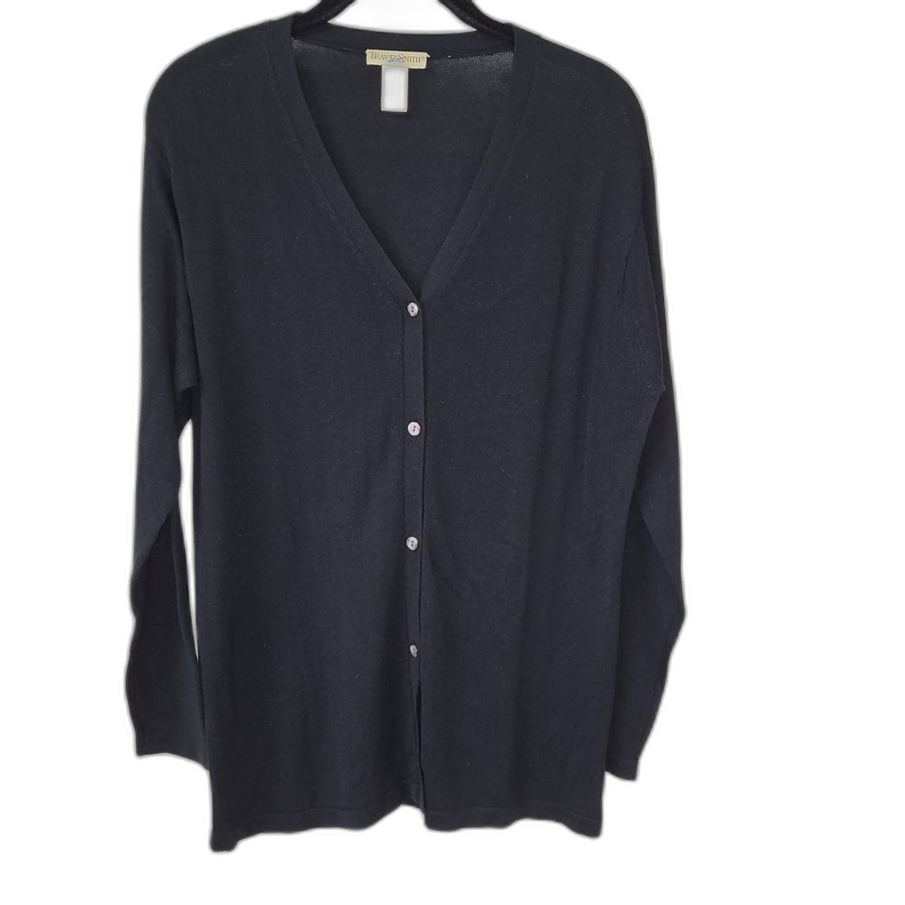 TravelSmith Women's Dark Cardigan Sweater - Size Med
